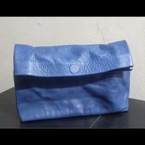 Marie Turnor _ Navy Blue Leather Lunch Cluth